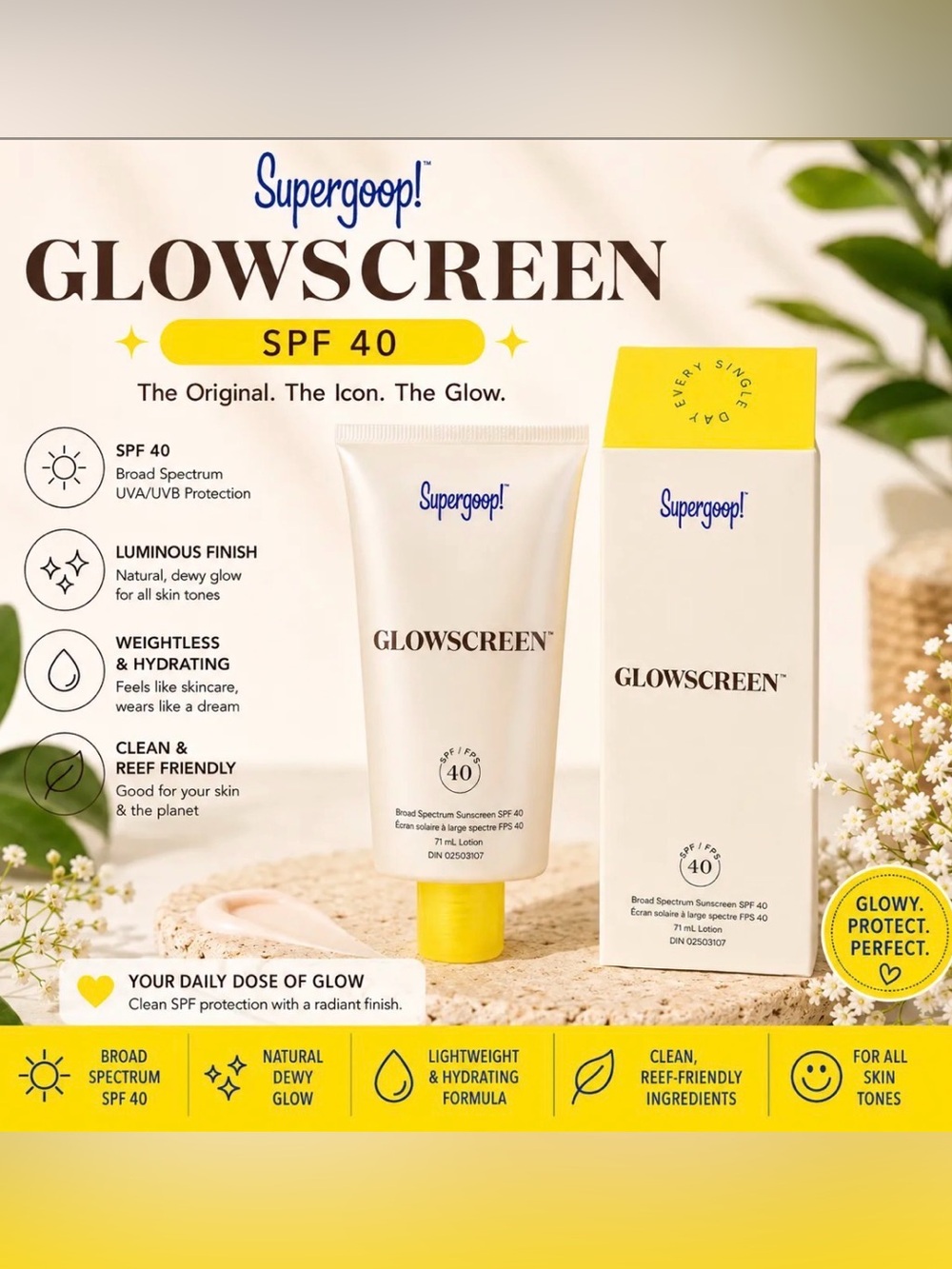 2 Pack- Supergoop! Glowscreen SPF 40 Sunscreen